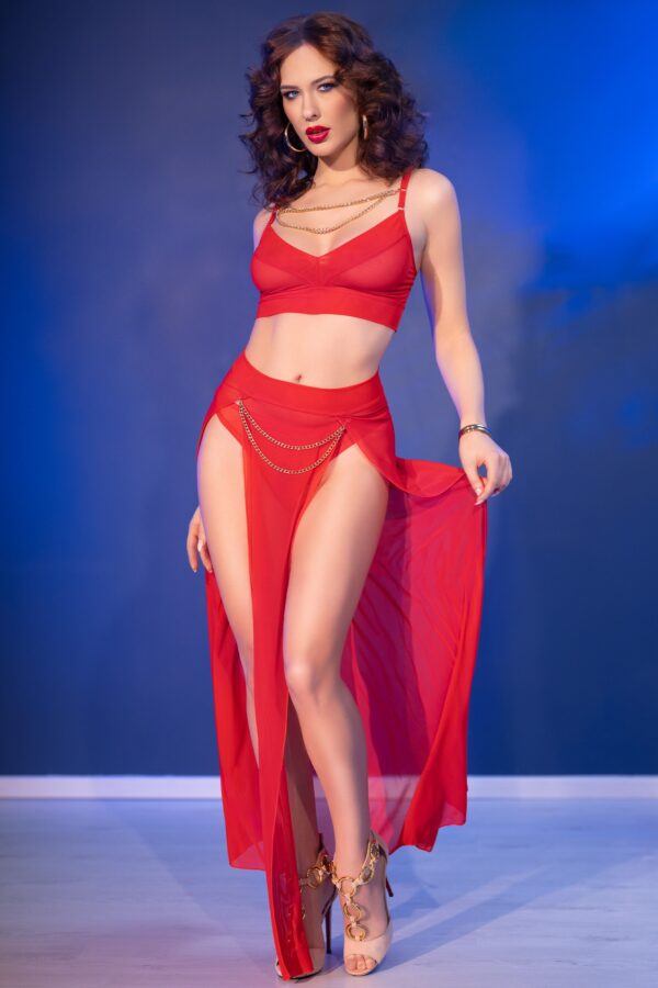 Hollywood Glam Lingerie Set Rood van Chilirose